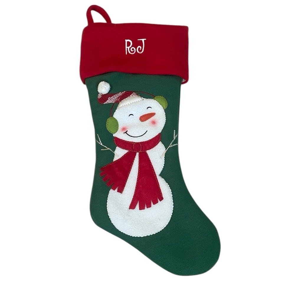 Personalized Christmas Stocking with name "R J"